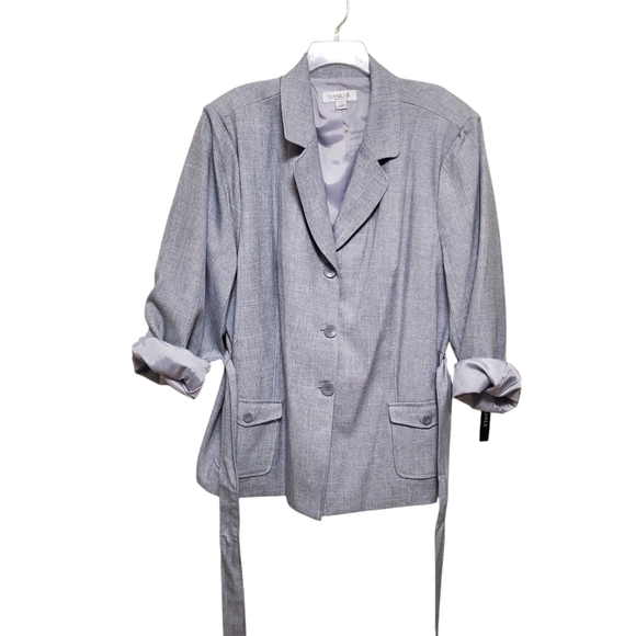 NWT Danillo Suit Jacket Blazer with Belt Luxury Plus 24W Washable! - Picture 2 of 16
